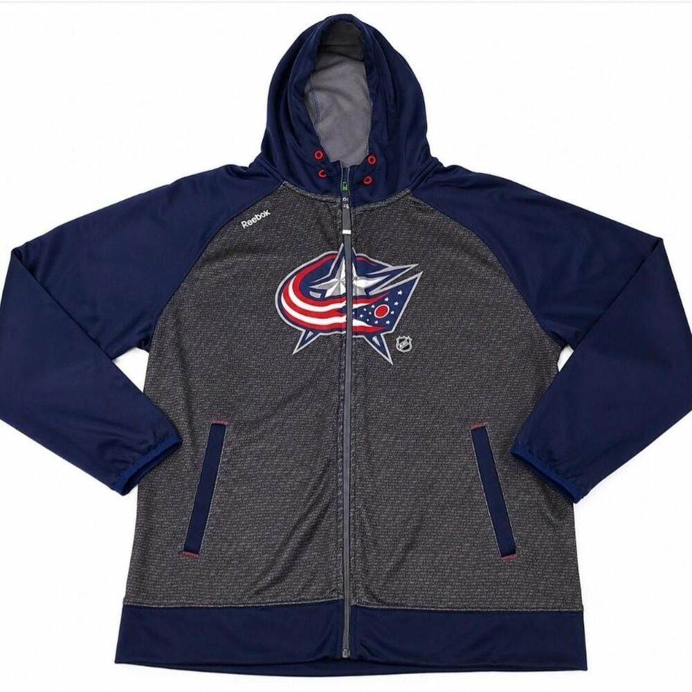 Reebok Men's Grey and Navy Jacket